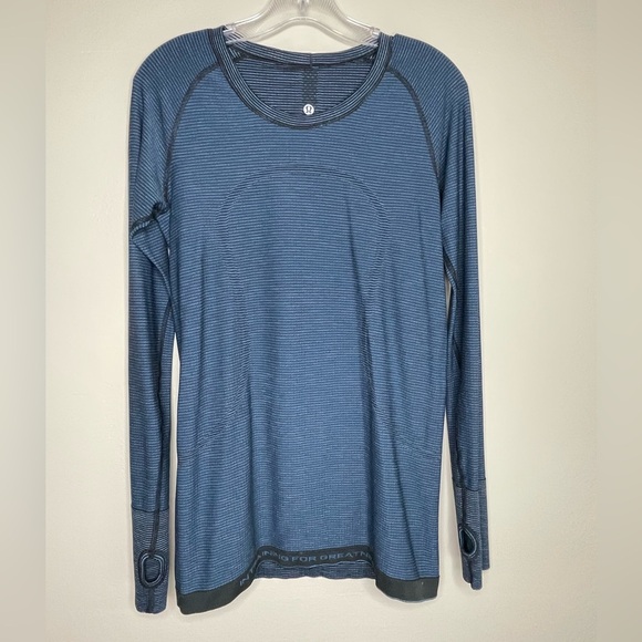 Lululemon Swiftly Tech Long Sleeve Dark Maritime Blue Size 6 - Picture 1 of 8